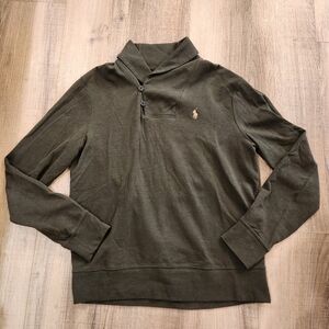Polo Ralph Lauren Men’s Shawl Collar Sweatshirt Pullover Size Small Olive Green